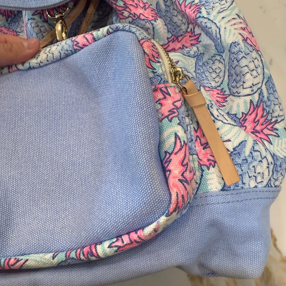 Vineyard Vines Blue and Pink Pineapple Backpack - Picture 4 of 10